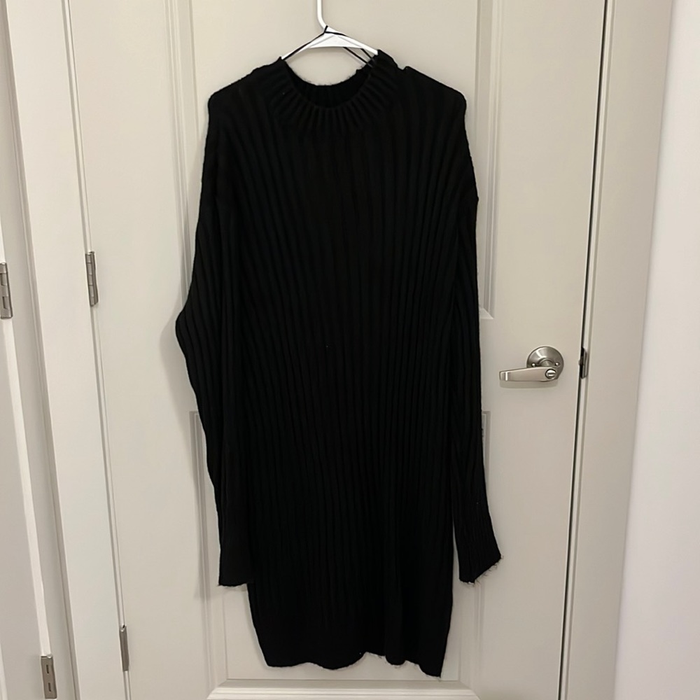 Black Longsleeve Sweater Dress